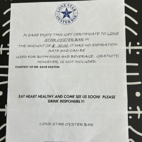 Lone Star Oyster Bar item