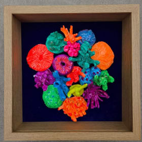 Ms Tetzloff's Ecosystem of Art:  Coral Reef Shadow Box item