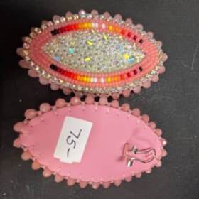 Pink Beaded Earrings item