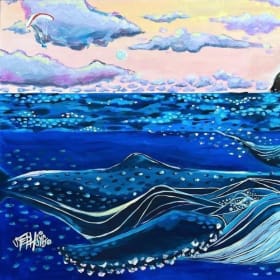 "Koholā" acrylic painting by Artist Steph Sig item