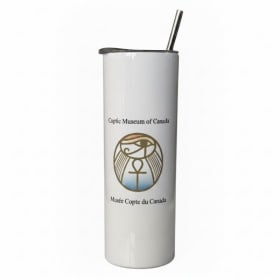 Tall mug with straw item
