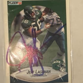 3 Autographed Former NFL Player Sports Cards item