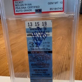 Nolan Ryan Hand Signed 300th Career Win Ticket item