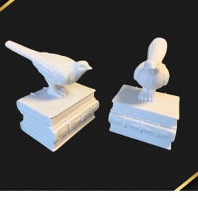 2 Pieces White Bookstopper item