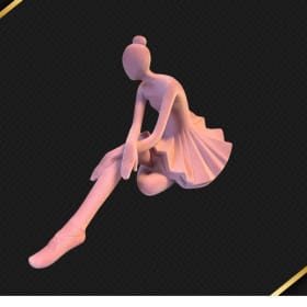 Pink Velvet Ballerina Lady item