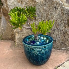 28) Cubist Pot with Jade Plant item
