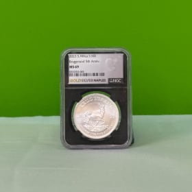 116 - 2023 S. Africa S1KR Krugerrand 5th Anniv. MS 69 item