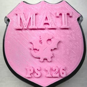 Custom Pink MAT Logo Push-Button Toy item