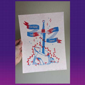 PIGSquad 15 Year Anniversary Riso Print by Marlowe Dobbe item