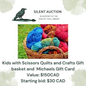 Kids with Scissors Quilts and Crafts Gift basket and Michae item