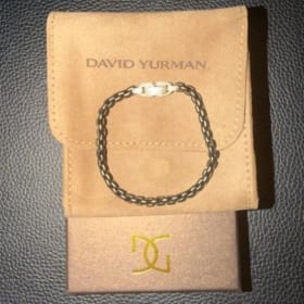 David Yurman Darkened Stainless Steel Box Chain Bracelet item