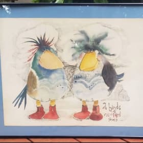Two Birds with New Red Shoes Picture item