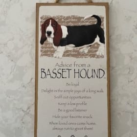 Sign - Advice from a Basset Hound item