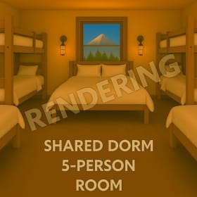 Shared Dorm 5 Person Room - Payment Plan Per Person item