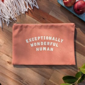 Exceptionally Wonderful Human | Peach Pouch item