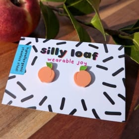 Peach Stud Earrings | Silly Loaf item