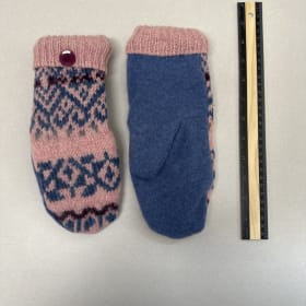 #55 recycled wool sweater mittens by Jan Nelson item