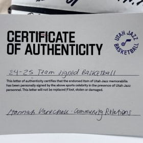 Utah Jazz Signed 2024-2025 Team Basketball item
