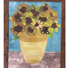 Mrs. Barb's 1st Grade Van Gogh Sunflowers- A item