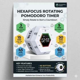 Item 24: Hexafocus Rotating Pomodoro Timer item