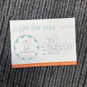 Gift Certificate: One Month Unlimited Yoga @ The Yoga Circle item