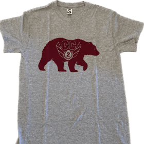 Heather Gray CC2 T-Shirt with Maroon Bear item