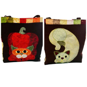 Stitchineedles Pepper Kitty design Handmade Tote item
