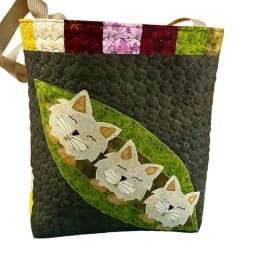 Stitchineedles Avocado Kitty design Handmade Tote item