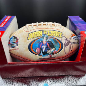 Limited Edition Autographed John Elway HOF Football NIB item