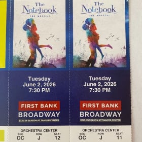 LE104 -Tanger Center-The Notebook - 2 Tickets item