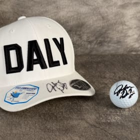 John Daly signed ball & hat item