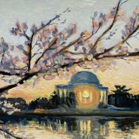 Original Oil Painting of Jefferson Memorial item