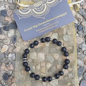 Item #5 - Matte Black Agate Custom Bracelet item