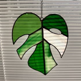 Stained Glass Monstera Leaf item