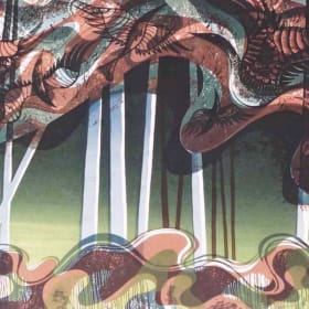 Forest, 1985 (18" x 24.5" Original) - $500 value item