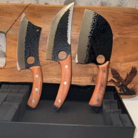 'If It Flies It Dies' Cutting Board and Butcher Knife Set item