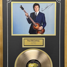 Paul McCartney "Abby Road" Autographed Gold Record item