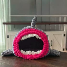 Handmade Shark Cat Bed – Cozy & Fun! item