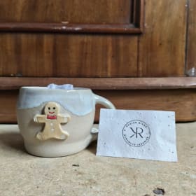 Gingerbread Ceramic Mug by Karine River Handmade Ceramics item