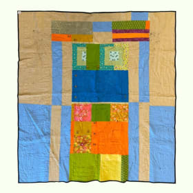 Garden-themed large quilt item