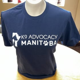 K9 Advocacy Manitoba T-Shirt- Navy Blue item