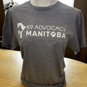 K9 Advocacy Manitoba T-Shirt- Graphite Heather Grey item