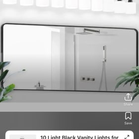 10 Light Black Vanity Lights for Giant Mirror, Bathroom Vani item