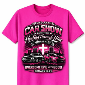2nd Annual Car Show T-Shirt - HOT PINK item