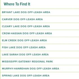 Three Rivers Park District Annual Dog Off-Leash Pass item
