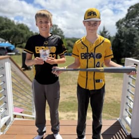 Brooks Lee Autographed Bat and Autographed Card item
