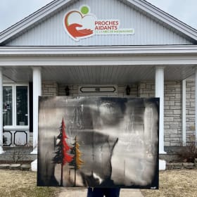 Toile ''L'entraide'' par Carl Chevari item