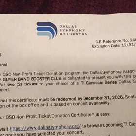 Dallas Symphony Orchestra Tickets🎫 item