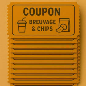 12 coupons - Breuvage & chips item