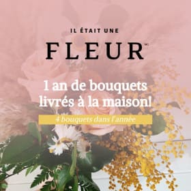 1 an de bouquets livrés à la maison. 4 bouquets dans l'année item